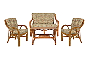 Комплект "Макита" - диван + стол + 2 кресла - DH цвет Тёмный мёд         (Dark Honey) материал Натуральный ротангколлекция Classic Rattan