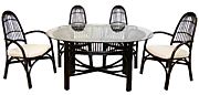JMD Комплект "Дайнинг"   1 стол + 4 кресла black  габариты 384 х 98 см цвет Черный   Кресло: 61x60x97   Стол: 140x105х74
