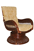 Кресло-качалка из ротанга «Андреа релакс медиум» (Andrea ) + Подушка. Br     цвет Тёмный орех. Размеры (ШxГxВ): 76 x 94 x 144 см 